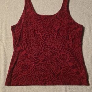 Floral Red Women's Top